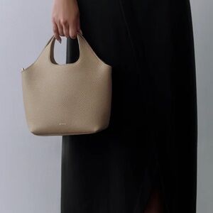 NWT Cuyana Mini System Tote, Stone, includes skinny crossbody strap